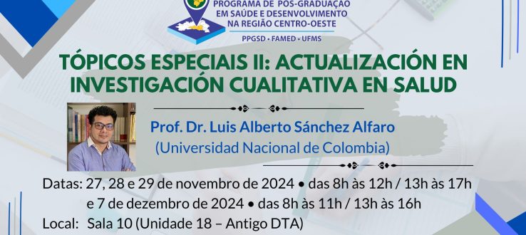 Tópicos Especiais II: Actualización en Investigación Cualitativa en Salud